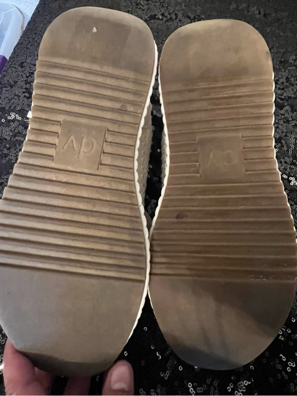 DV by Dolce Vita Cream Woven Lace-Up Sneakers - Picture 6 of 6